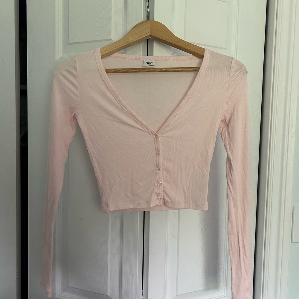 Pink button up